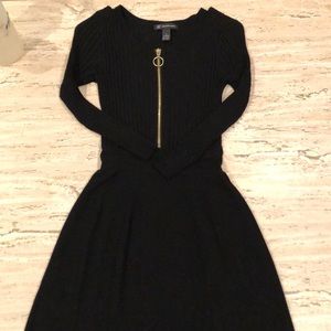 INC Black Zipper Dress Sz S